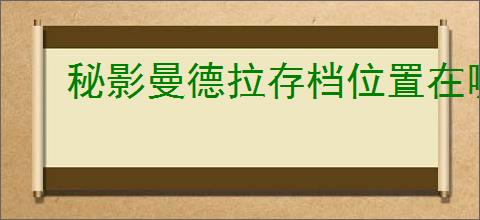 秘影曼德拉存档位置在哪