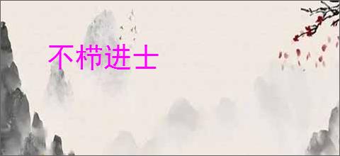 不栉进士