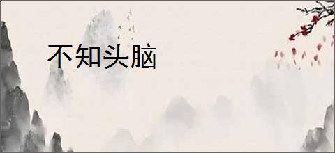 不知头脑