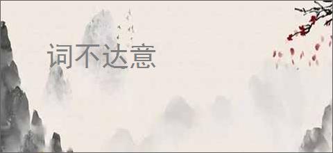词不达意