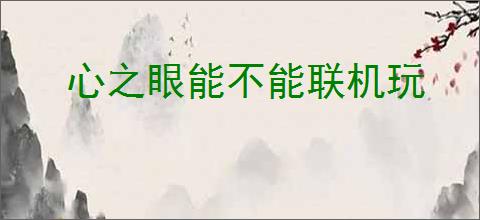 心之眼能不能联机玩