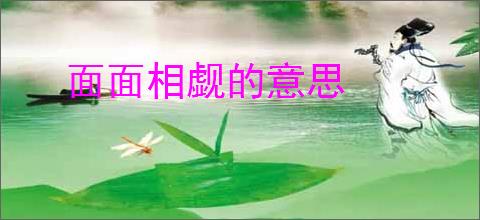 面面相觑的意思