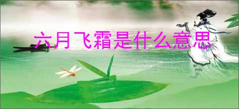 六月飞霜是什么意思