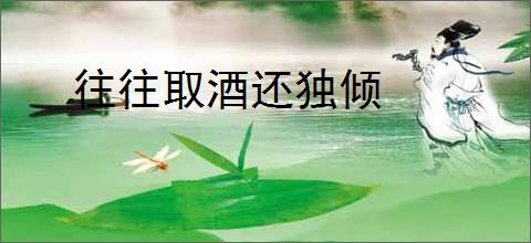 往往取酒还独倾