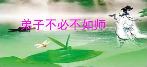 弟子不必不如师