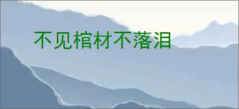 不见棺材不落泪