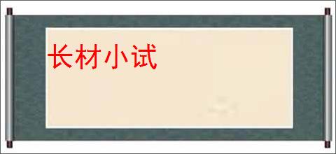长材小试