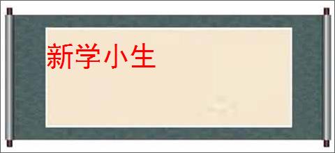 新学小生