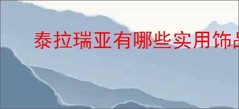 泰拉瑞亚有哪些实用饰品