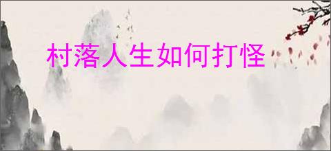 村落人生如何打怪