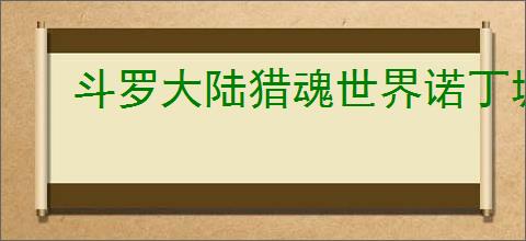 斗罗大陆猎魂世界诺丁城两个精致宝箱位置在哪