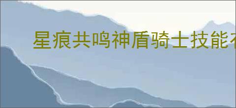 星痕共鸣神盾骑士技能有哪些