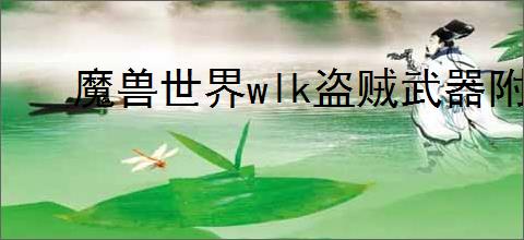 魔兽世界wlk盗贼武器附魔幻化推荐