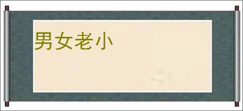 男女老小
